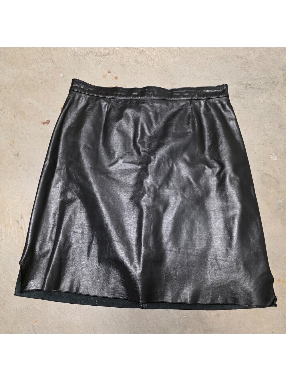 katayone adeli lamb skin leather mini skirt 8 Waist 28 x 18 Black